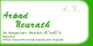 arpad meurath business card